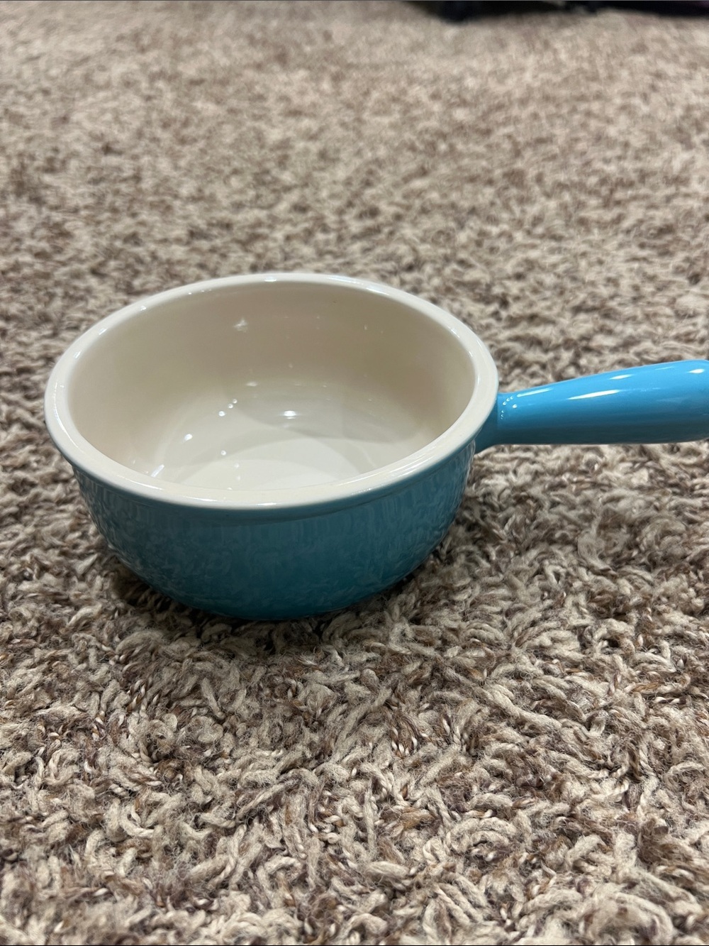 Le Creuset French Onion Soup Bowl in Caribbean turquoise